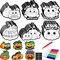 Color Your Own Christian Magnet Crafts DIY Coloring Magnet Ornaments Sunday School Crafts for Art Party Gift(Halloween Pumpkin)